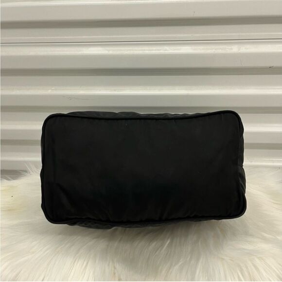 PRADA Black Nylon Tessuto Shoulder Bag Hobo Baguette Re Edition - Picture 7 of 14
